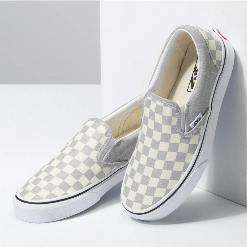 Vans Classic Slip-On 'Checkerboard - Silver'Sneakers/ShoesSilver/True Wh…